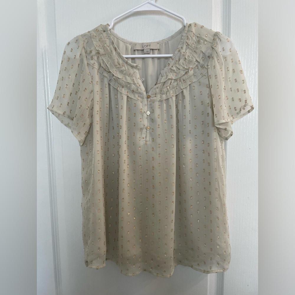 Loft Off White Blouse